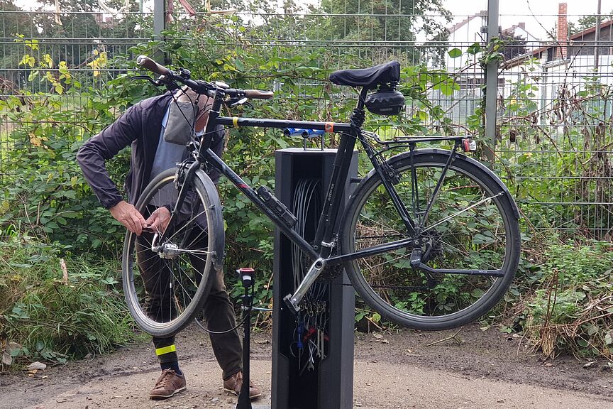 Fahrradservicestation am Ringgleis