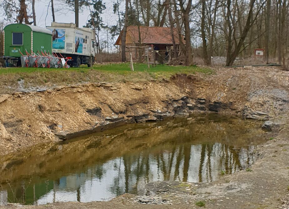 Blick aus die Ausgrabungsstätte Geopunkt Jurameer Blick aus die Ausgrabungsstätte Geopunkt Jurameer