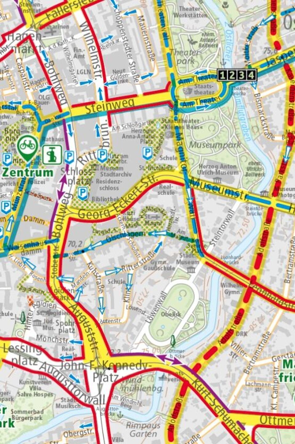 Fahrradstadtplan Braunschweig Fahrradstadtplan Braunschweig