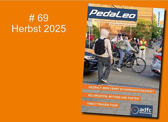 Das Bild zeigt die Titelseite der Pedaleo-Ausgabe 69, Herbst 2025